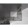 Mexen Velar L Duo Schiebeduschkabine 100 x 90 cm, Graphit, Gold - 871-100-090-02-43-50