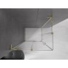 Mexen Velar L Duo Schiebeduschkabine 100 x 90 cm, transparent, gold - 871-100-090-02-03-50