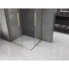 Mexen Velar L Duo Schiebeduschkabine 100 x 90 cm, transparent, gebürstetes Gold - 871-100-090-02-03-55