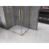 Mexen Velar L Duo Schiebeduschkabine 90 x 80 cm, transparent, gebürstetes Gold - 871-090-080-02-03-55