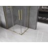 Mexen Velar L Duo Schiebeduschkabine 100 x 90 cm, transparent, gebürstetes Gold - 871-100-090-02-03-55