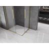 Mexen Velar L Duo Duschkabine schiebbar 100 x 90 cm, matt, gebürstetes Gold - 871-100-090-02-33-55