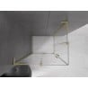 Mexen Velar L Duo Schiebeduschkabine 100 x 90 cm, transparent, gebürstetes Gold - 871-100-090-02-03-55