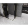 Mexen Velar L Duo Duschkabine mit Schiebetür 90 x 80 cm, Grafit, gebürstetes Gold - 871-090-080-02-43-55