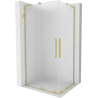 Mexen Velar L Duo Duschkabine schiebbar 100 x 90 cm, matt, gebürstetes Gold - 871-100-090-02-33-55