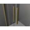 Mexen Velar L Duo Duschkabine schiebbar 100 x 90 cm, matt, gebürstetes Gold - 871-100-090-02-33-55
