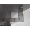 Mexen Velar L Duo Duschkabine mit Schiebetür 90 x 80 cm, Grafit, gebürstetes Gold - 871-090-080-02-43-55
