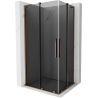 Mexen Velar L Duo Duschkabine, schiebbar, 100 x 90 cm, Graphit, Roségold - 871-100-090-02-43-60