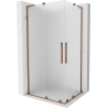 Mexen Velar L Duo Schiebeduschkabine 100 x 90 cm, matt, Roségold - 871-100-090-02-33-60