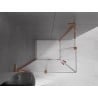 Mexen Velar L Duo Schiebetür-Duschkabine 100 x 90 cm, transparent, Roségold - 871-100-090-02-03-60