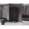 Mexen Velar L Duo Duschkabine, schiebbar, 100 x 90 cm, Graphit, Roségold - 871-100-090-02-43-60