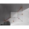 Mexen Velar L Duo Duschkabine, Schiebetür 90 x 80 cm, Mattglas, Roségold - 871-090-080-02-33-60