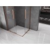 Mexen Velar L Duo Duschkabine Schiebetür 90 x 80 cm, transparent, gebürstetes Kupfer - 871-090-080-02-03-65