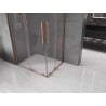 Mexen Velar L Duo Duschkabine, Schiebetür, 100 x 90 cm, transparent, gebürstetes Kupfer - 871-100-090-02-03-65