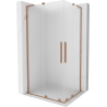 Mexen Velar L Duo Schiebeduschkabine 100 x 90 cm, Frost, gebürstetes Kupfer - 871-100-090-02-33-65