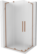 Mexen Velar L Duo Schiebeduschkabine 100 x 90 cm, Frost, gebürstetes Kupfer - 871-100-090-02-33-65