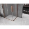 Mexen Velar L Duo Schiebeduschkabine 100 x 90 cm, Frost, gebürstetes Kupfer - 871-100-090-02-33-65