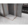 Mexen Velar L Duo Duschkabine Schiebetür 90 x 80 cm, Milchglas, gebürstetes Kupfer - 871-090-080-02-33-65