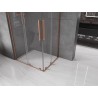Mexen Velar L Duo Duschkabine Schiebetür 90 x 80 cm, transparent, gebürstetes Kupfer - 871-090-080-02-03-65