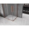 Mexen Velar L Duo Duschkabine Schiebetür 90 x 80 cm, Milchglas, gebürstetes Kupfer - 871-090-080-02-33-65