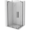 Mexen Velar L Duo Duschkabine zum Schieben 90 x 80 cm, transparent, gun gray gebürstet - 871-090-080-02-03-66