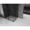 Mexen Velar L Duo Schiebeduschkabine 100 x 90 cm, Graphit, gebürstetes Gun Gray - 871-100-090-02-43-66