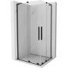 Mexen Velar L Duo Schiebedusche 90 x 80 cm, transparent, schwarz - 871-090-080-02-03-70