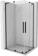 Mexen Velar L Duo Duschkabine Schiebetür 100 x 90 cm, transparent, schwarz - 871-100-090-02-03-70