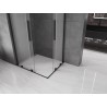 Mexen Velar L Duo Duschkabine schiebbar 100 x 90 cm, Raureif, schwarz - 871-100-090-02-33-70