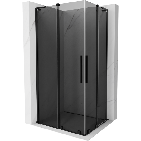 Mexen Velar L Duo Duschkabine Schiebetür 100 x 90 cm, graphit, schwarz - 871-100-090-02-43-70