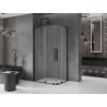 Mexen Velar L Duo Duschkabine Schiebetür 90 x 80 cm, matt, schwarz - 871-090-080-02-33-70