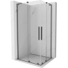 Mexen Velar L Duo Duschkabine Schiebbar 90 x 80 cm, Transparent, Gun Metall - 871-090-080-02-03-95