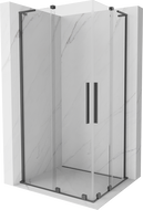 Mexen Velar L Duo Duschkabine Schiebbar 90 x 80 cm, Transparent, Gun Metall - 871-090-080-02-03-95