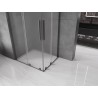 Mexen Velar L Duo Duschkabine Schiebetür 100 x 90 cm, Mattglas, Gun Metal - 871-100-090-02-33-95