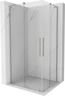 Mexen Velar L Duo Duschkabine, verschiebbar 90 x 80 cm, transparent, gebürstetes Nickel - 871-090-080-02-03-97