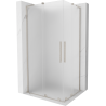 Mexen Velar L Duo schiebbare Duschkabine 90 x 80 cm, Eisglas, gebürsteter Nickel - 871-090-080-02-33-97