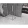 Mexen Velar L Duo Duschkabine Schiebetür 100 x 90 cm, transparent, gebürsteter Nickel - 871-100-090-02-03-97