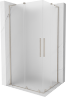 Mexen Velar L Duo Schiebetür-Duschkabine 100 x 90 cm, matt, gebürstetes Nickel - 871-100-090-02-33-97