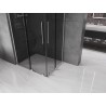 Mexen Velar L Duo Schiebeduschkabine 100 x 90 cm, Graphit, gebürsteter Nickel - 871-100-090-02-43-97