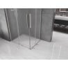 Mexen Velar L Duo schiebbare Duschkabine 90 x 80 cm, Eisglas, gebürsteter Nickel - 871-090-080-02-33-97