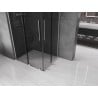 Mexen Velar L Duo Duschkabine schiebbar 90 x 80 cm, Graphit, gebürsteter Nickel - 871-090-080-02-43-97