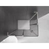 Mexen Velar L Duo Duschkabine schiebbar 90 x 80 cm, Graphit, gebürsteter Nickel - 871-090-080-02-43-97