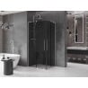 Mexen Velar L Duo Duschkabine schiebbar 90 x 80 cm, Graphit, gebürsteter Nickel - 871-090-080-02-43-97