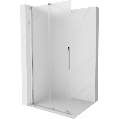 Mexen Velar begehbare, verschiebbare Duschwand 90 x 200 cm, satiniert 8 mm, Chrom - 871-090-000-33-01