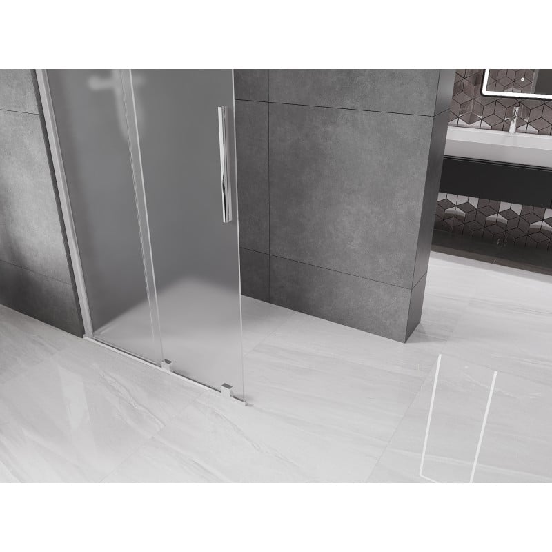 Mexen Velar Walk-in Duschwand schiebbar 85 x 200 cm, mattiert 8 mm, Chrom - 871-085-000-33-01