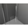 Mexen Velar Duschwand, Schiebetür Walk-in 75 x 200 cm, mattiertes Glas 8 mm, Chrom - 871-075-000-33-01