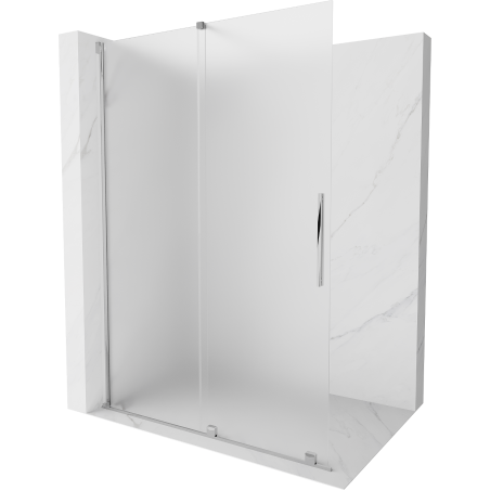 Mexen Velar Duschwand verschiebbar Walk-in 160 x 200 cm, Frost 8 mm, Chrom - 871-160-000-33-01