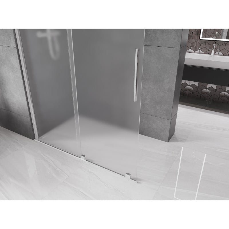 Mexen Velar Duschwand Walk-in 150 x 200 cm, mattiert 8 mm, Chrom - 871-150-000-33-01