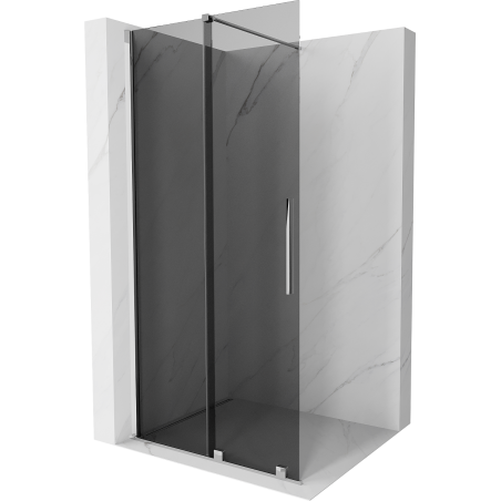 Mexen Velar begehbare Duschwand zum Schieben 80 x 200 cm, graphit 8 mm, Chrom - 871-080-000-43-01