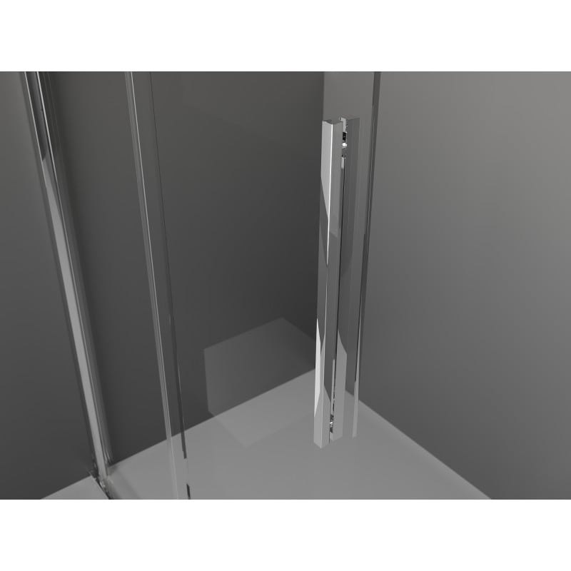 Mexen Velar Duschwand verschiebbar Walk-in 120 x 200 cm, Graphit 8 mm, Chrom - 871-120-000-43-01